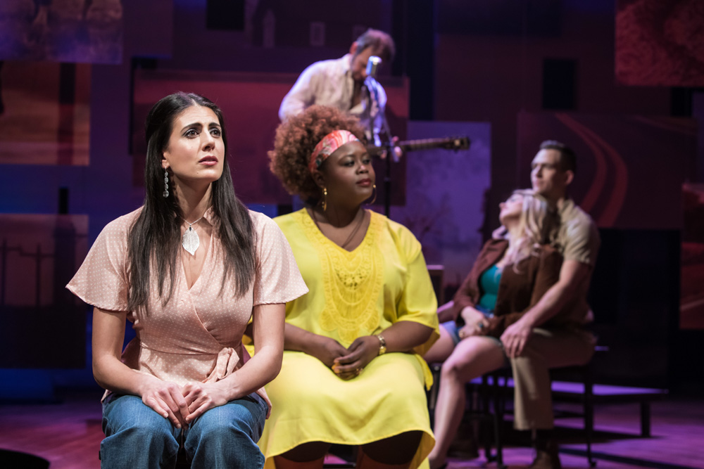 Cast members onstage for Purple Rose Theatre’s production of “Roadsigns.” Courtesy of Sean Carter Photography