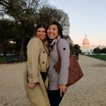 From left, Voice editor Lilly Kujawski and former photo editor Lily Merritt pose for a photo together. Kujawski and Merritt both won awards from the Michigan Press Association last Thursday for work from the 2018-19 school year.
