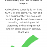 Students must pass a COVID screening in order to enter the building. Cydney Heed | Washtenaw Voice