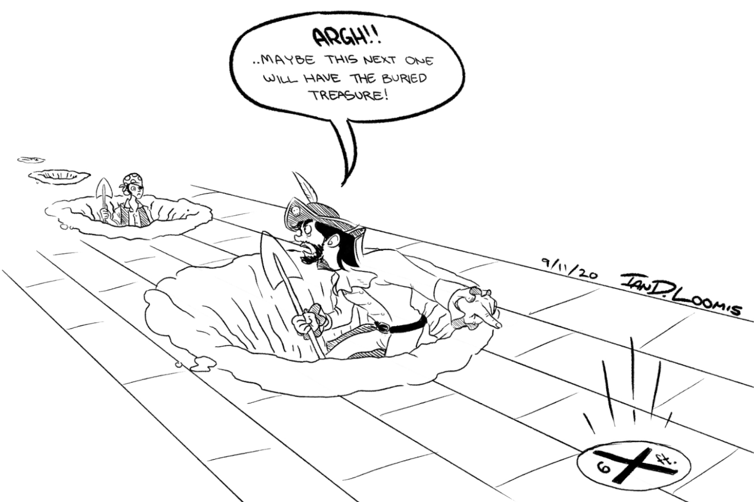 X marks the spot! Illustrated by Ian D. Loomis