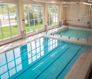 The fitness center’s pool, which is currently unavailable during this stage of reopening. Torrence Williams | Washtenaw Voice