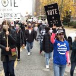 The Women's March in Downtown Ann Arbor on Oct. 17. Weevern Gong | Washtenaw Voice