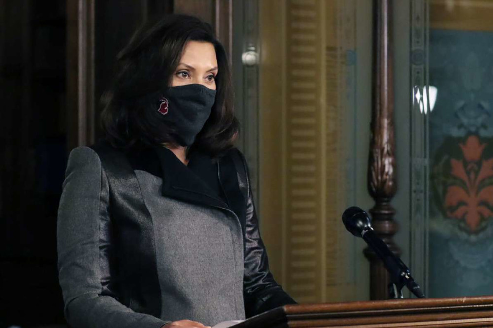 Gov. Gretchen Whitmer addressing the state in Lansing, Michigan, on Oct. 21, 2020. Photo: Michigan Office of the Governor