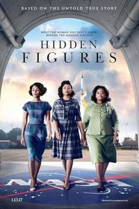 The movie poster for the film "Hidden Figures" shows the three main characters walking proudly toward the camera.
