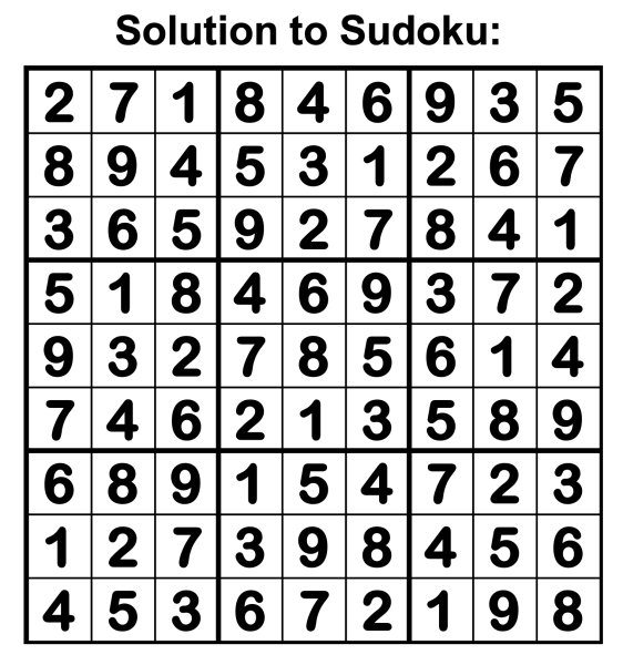 Answers to the sudoku puzzle featured in The Washtenaw Voice's March 18, 2025 edition.